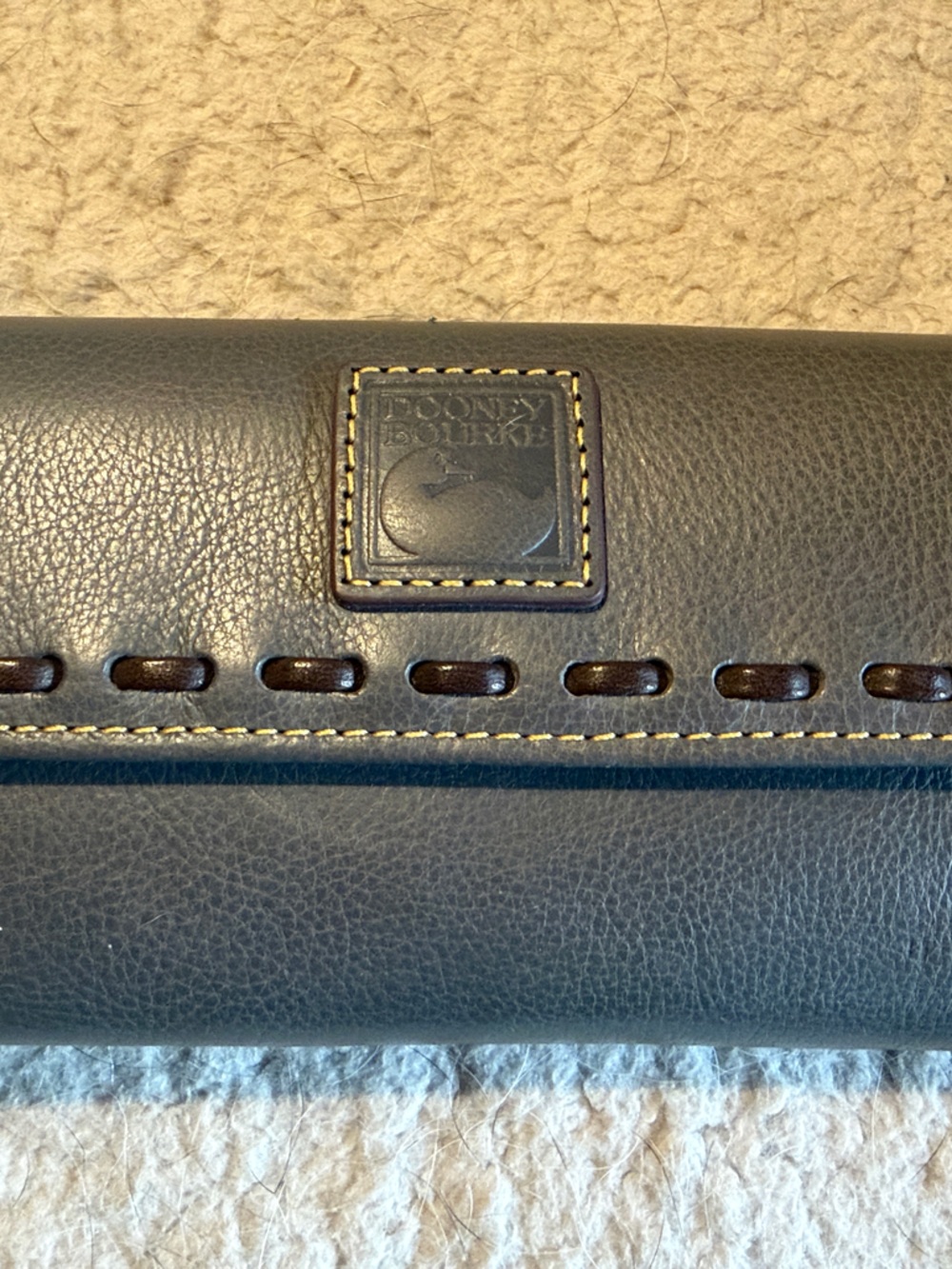 Dooney & Bourke Gray Leather Florentine Large Satchel with Wallet - Picture 9 of 11